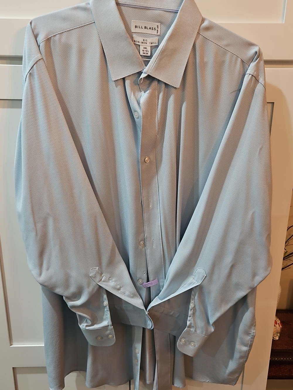bill blass light blue men's dress shirt 3xl